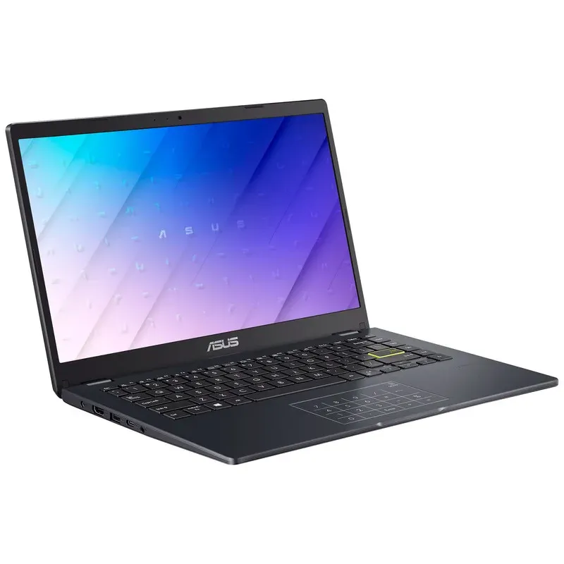 لپ‌تاپ ایسوس مدل Vivobook Go 14 E410KA-CL464 با پردازنده Celeron N4500، رم DDR4 4GB با فرکانس 3200MHz، حافظه هیبریدی با ظرفیت 256GB حافظه SSD و 64GB حافظه eMMC، نمایشگر لمسی 14 اینچ TN با وضوح Full HD، دارای نامبرپد دیجیتال، سیستم‌عامل Windows، کاستوم شده، تصویر 4