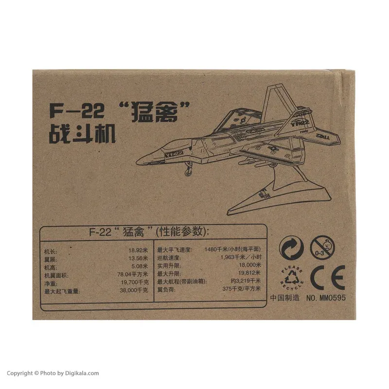 ساختنی طرح هواپیما جنگنده مدل F-22 کد 3583، تصویر 4