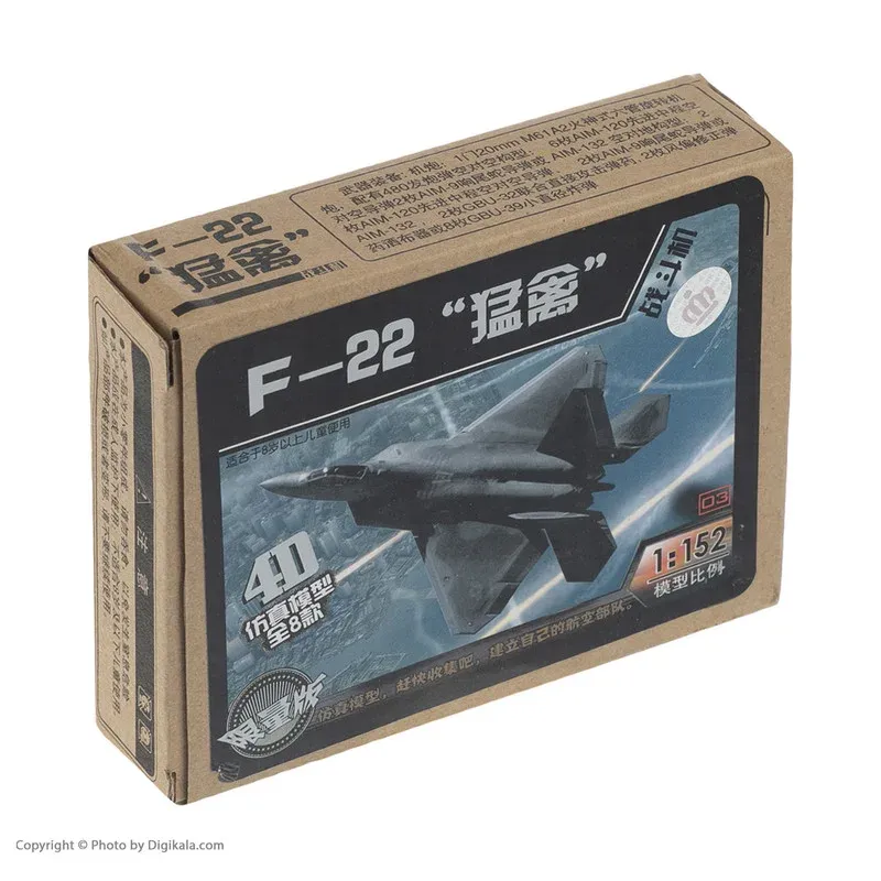 ساختنی طرح هواپیما جنگنده مدل F-22 کد 3583، تصویر 3