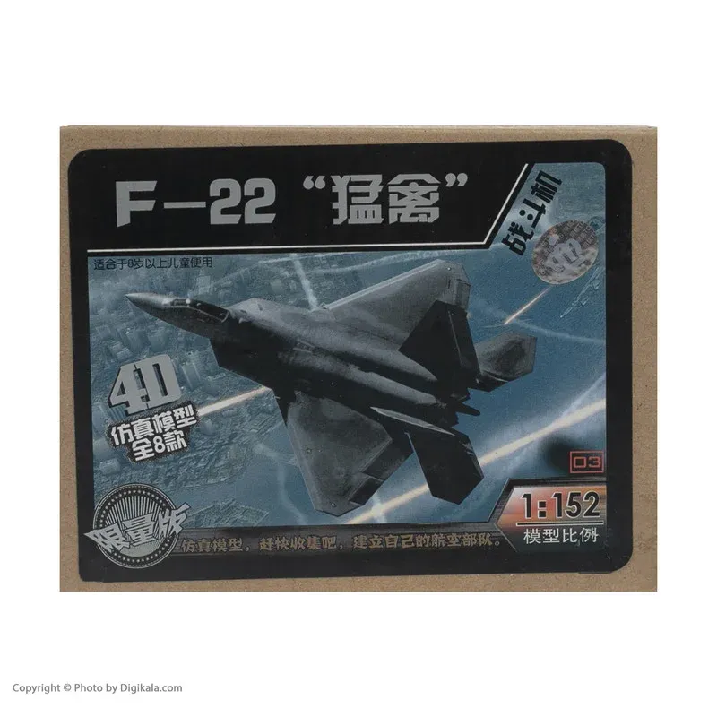 ساختنی طرح هواپیما جنگنده مدل F-22 کد 3583، تصویر 2