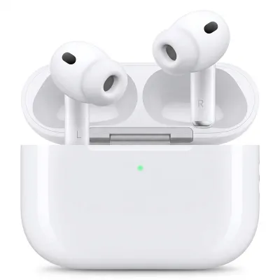 هدفون بلوتوثی اپل مدل AirPods Pro 3 با نویز کنسلینگ فعال، قابلیت پخش صدای محیطی، عمر باتری 10 ساعت، مقاوم در برابر رطوبت و عرق