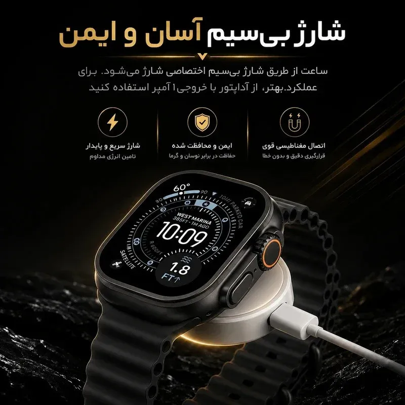 ساعت هوشمند 49 میلی‌متری مدل KX60 ULTRA با بند سیلیکونی، تصویر 3